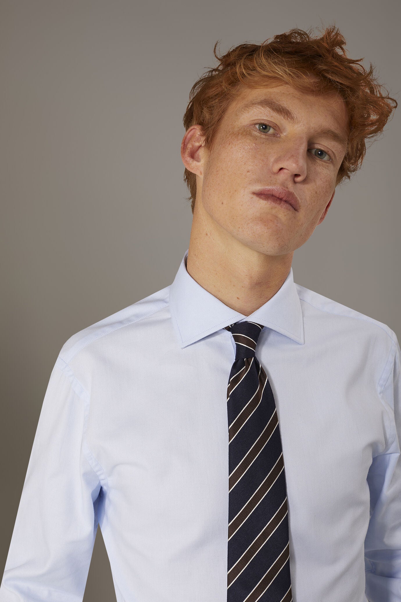 Classic shirt with french collar classic fit superlight oxford fabric