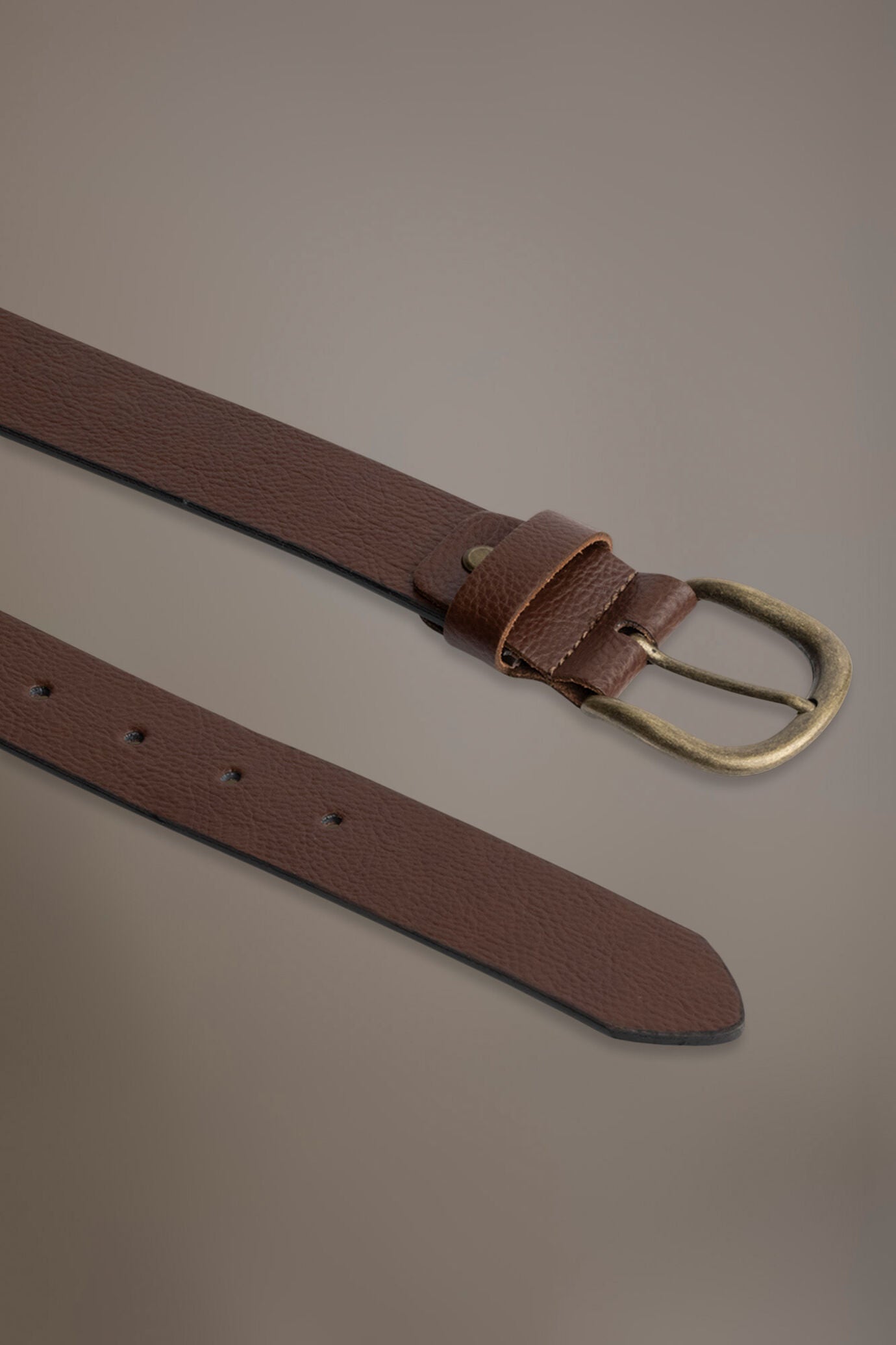 Belt coated with hammered leather made in Italy