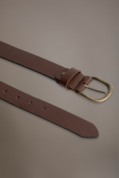 Belt coated with hammered leather made in Italy