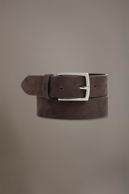 Belt coated with suede leather