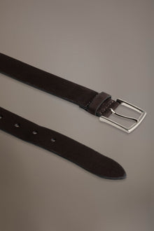 Belt coated with suede leather