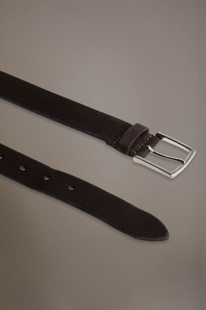Belt coated with suede leather