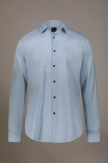 Casual shirt french collar comfort fit cotton mussola fabric
