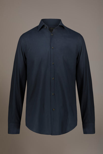 Casual shirt french collar comfort fit cotton mussola fabric
