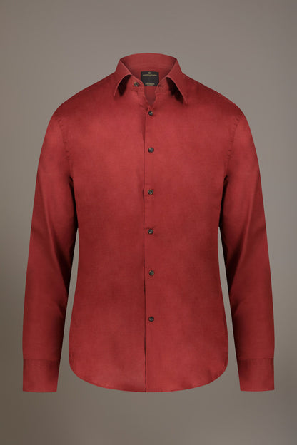 Casual shirt french collar comfort fit cotton mussola fabric