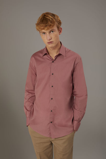 Casual shirt french collar comfort fit cotton mussola fabric