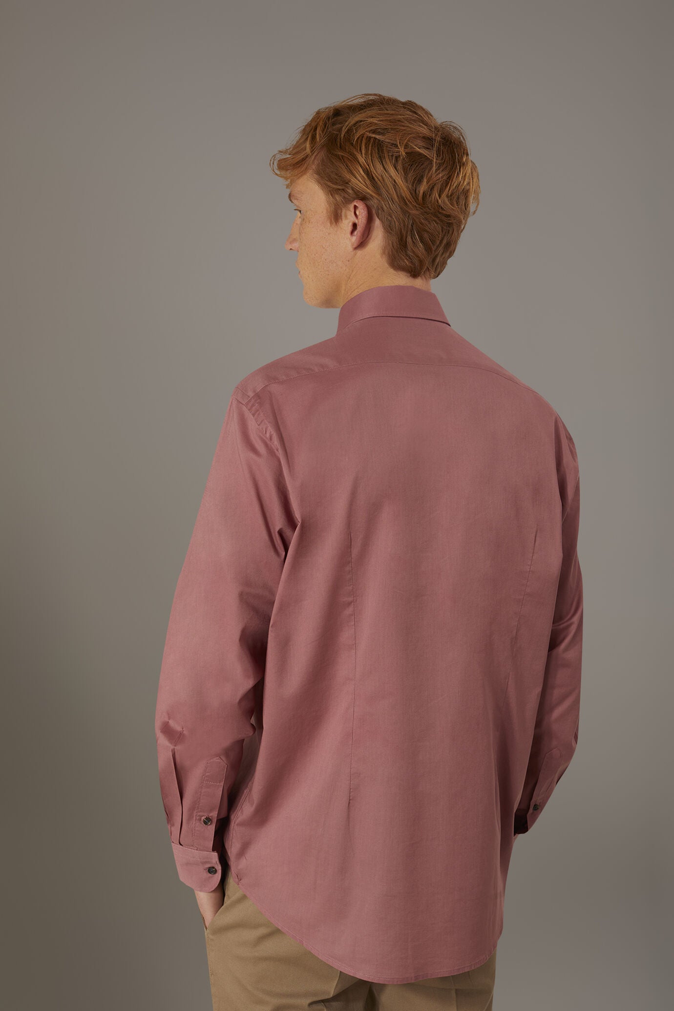 Casual shirt french collar comfort fit cotton mussola fabric