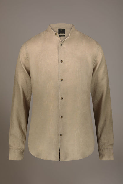 Casual shirt corean collar 100% linen
