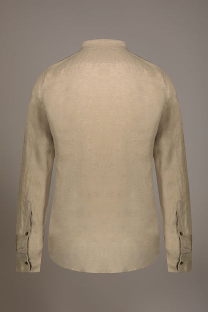 Casual shirt corean collar 100% linen