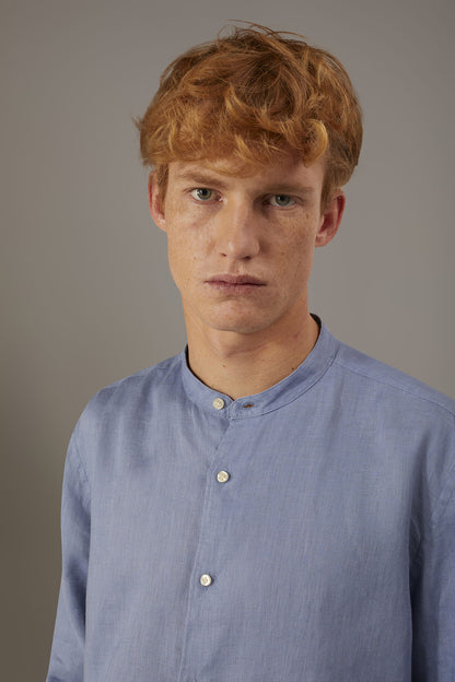Casual shirt corean collar 100% linen