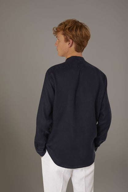Casual shirt corean collar 100% linen