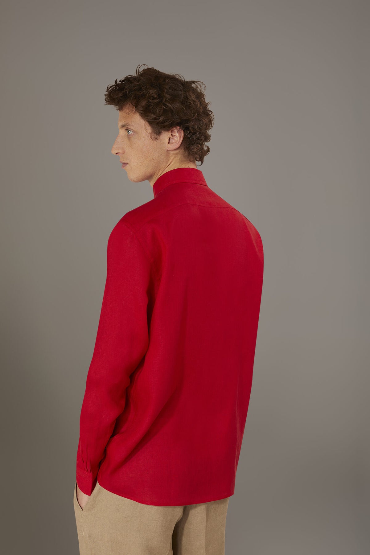 Casual shirt french collar comfort fit 100% linen