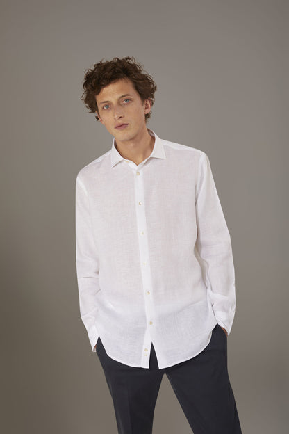 Casual shirt french collar comfort fit 100% linen