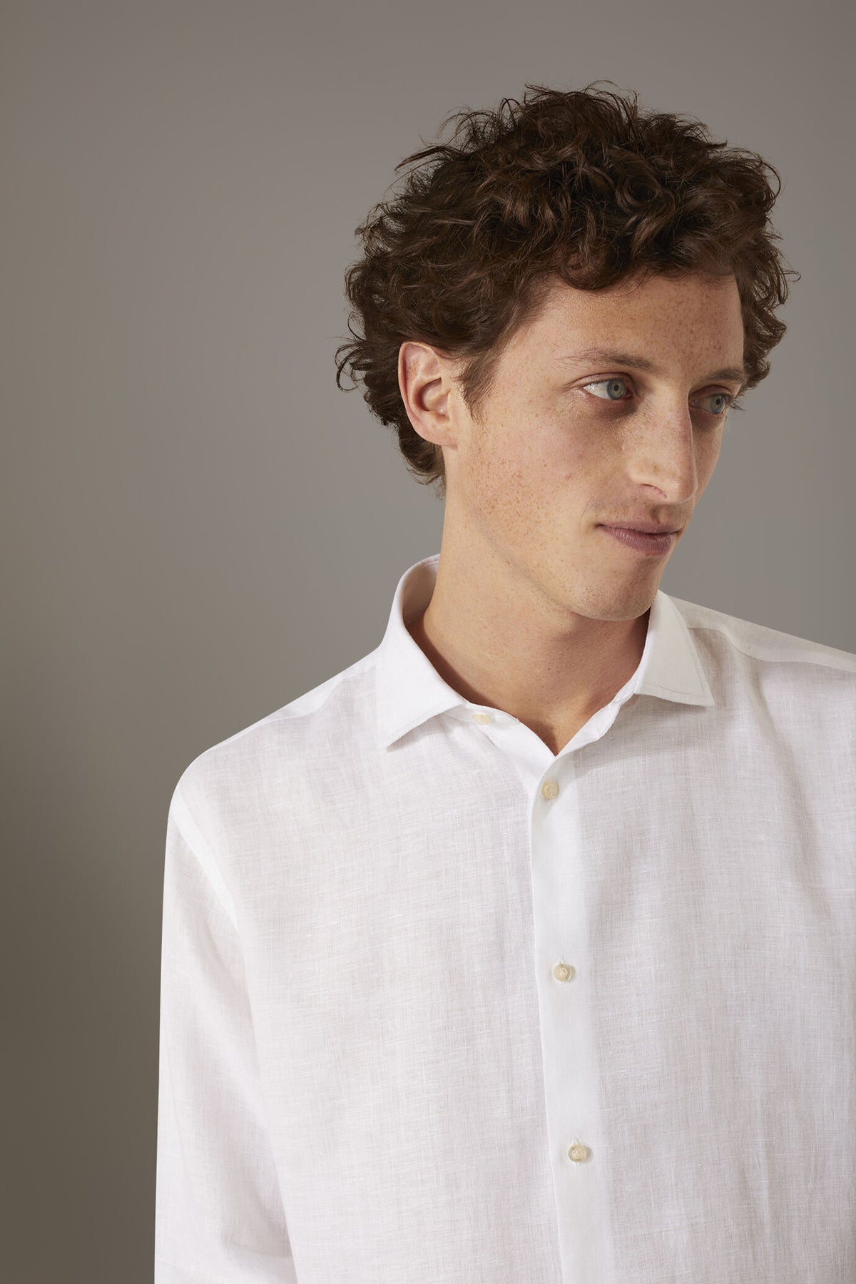 Casual shirt french collar comfort fit 100% linen