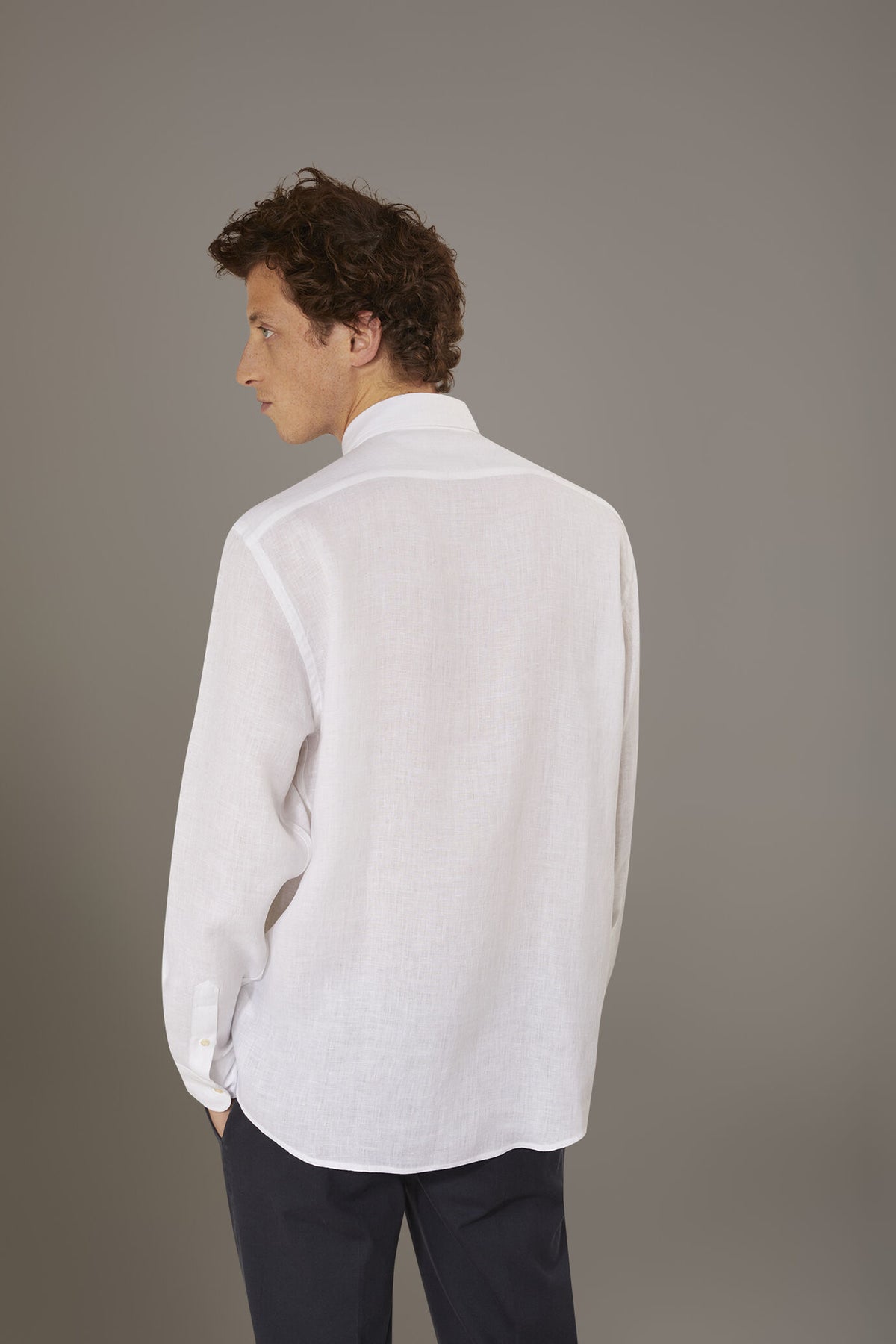 Casual shirt french collar comfort fit 100% linen