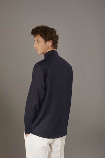Casual shirt french collar comfort fit 100% linen