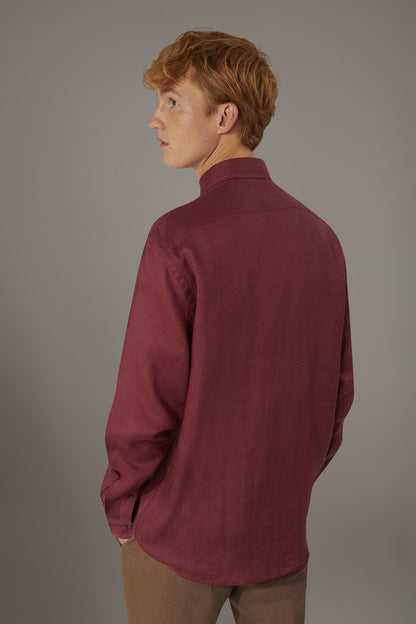Casual shirt french collar comfort fit 100% linen