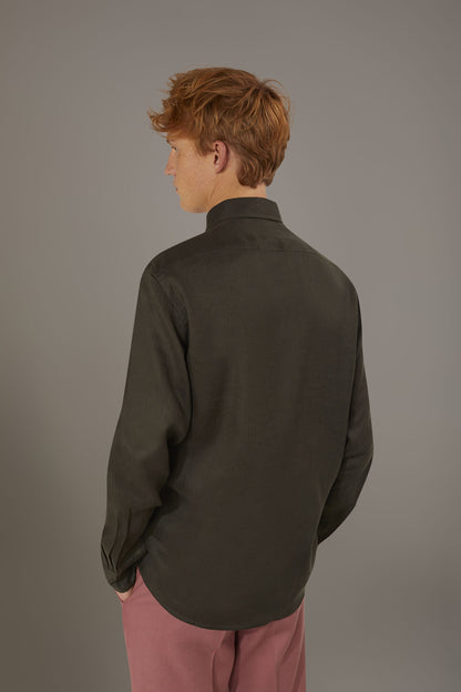 Casual shirt french collar comfort fit 100% linen