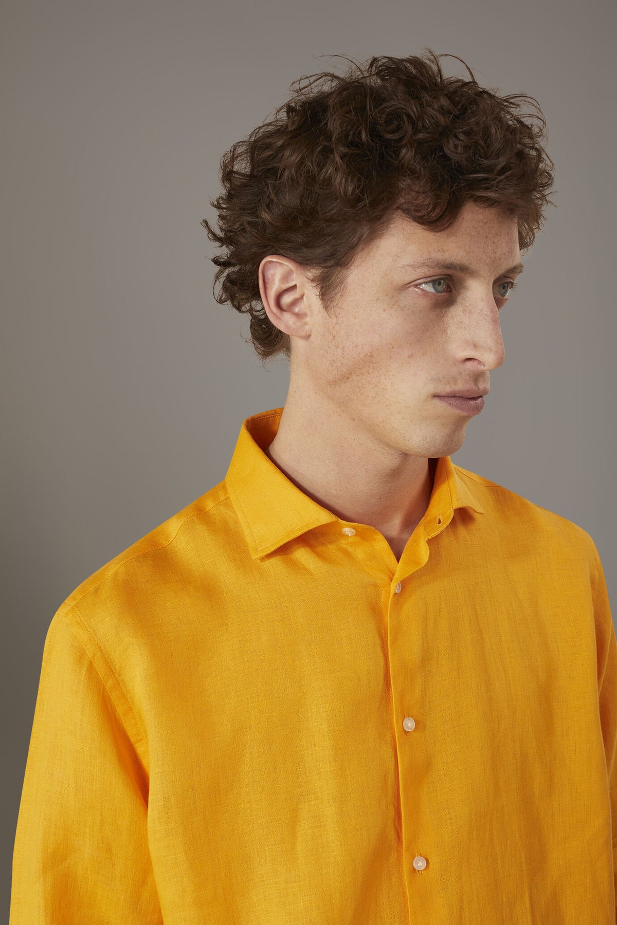 Casual shirt french collar comfort fit 100% linen