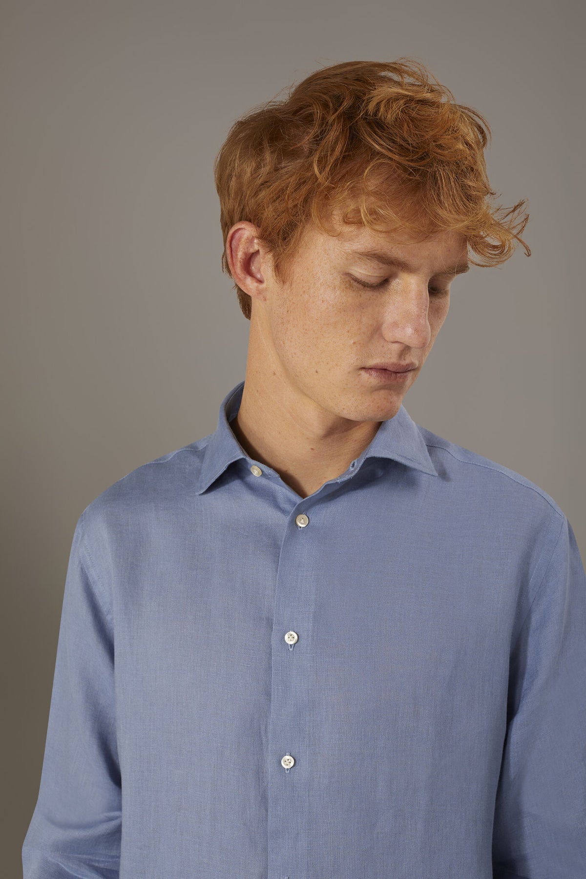 Casual shirt french collar comfort fit 100% linen