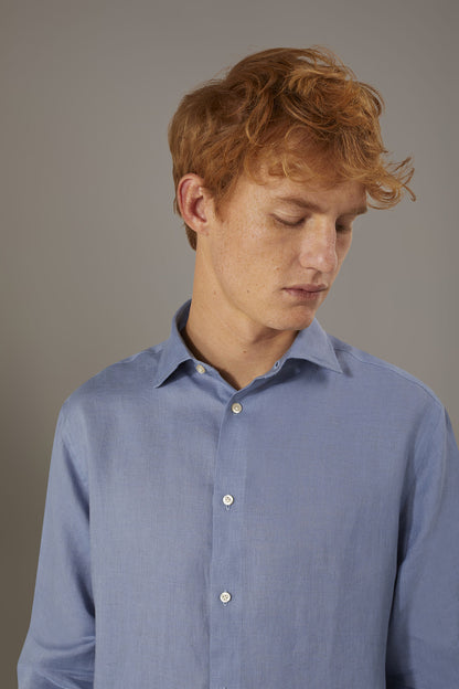Casual shirt french collar comfort fit 100% linen
