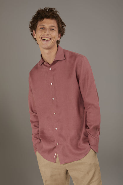 Casual shirt french collar comfort fit 100% linen