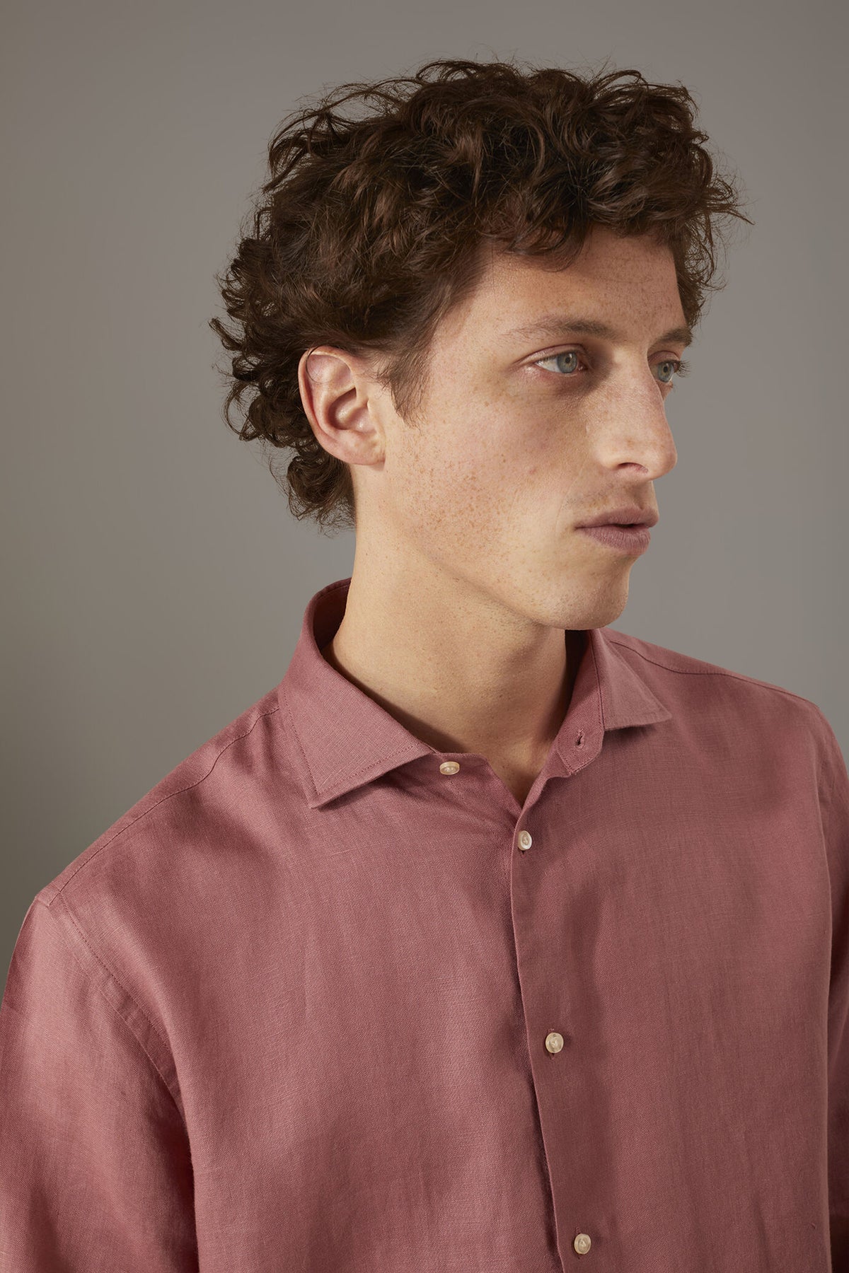 Casual shirt french collar comfort fit 100% linen