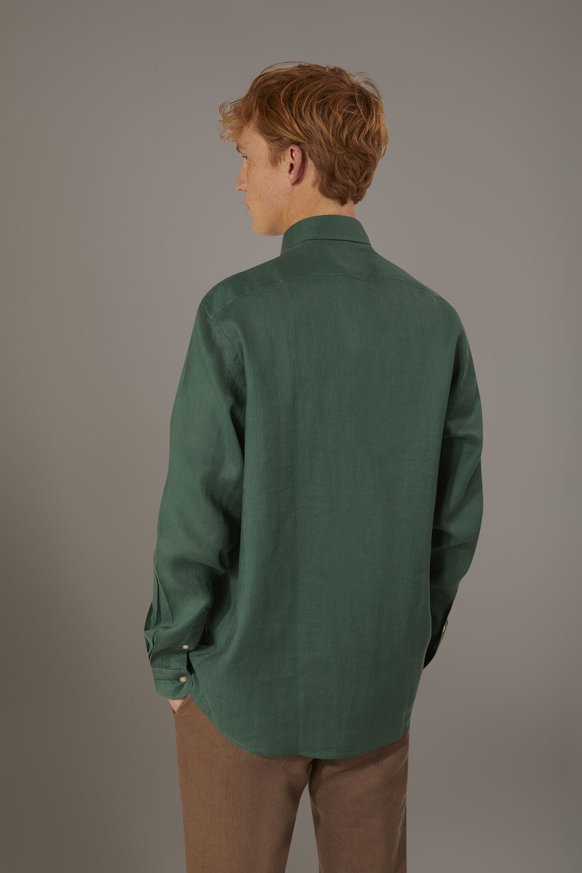 Casual shirt french collar comfort fit 100% linen