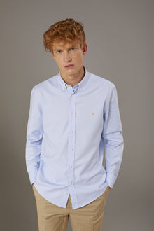 Washed shirt button down collar comfrot fit superlight oxford fabric