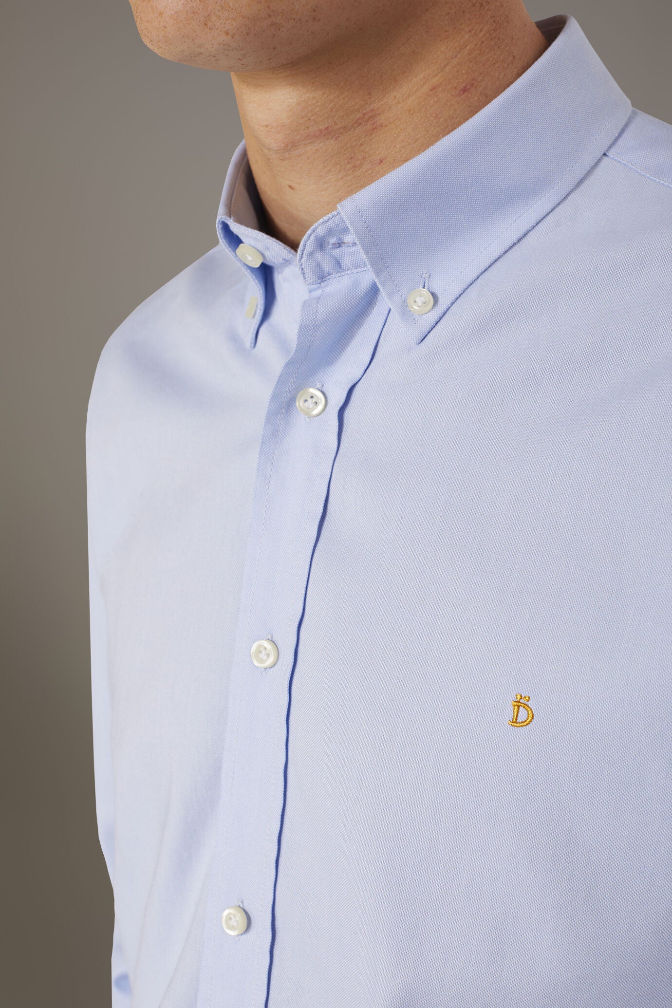 Washed shirt button down collar comfrot fit superlight oxford fabric
