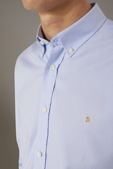 Washed shirt button down collar comfrot fit superlight oxford fabric