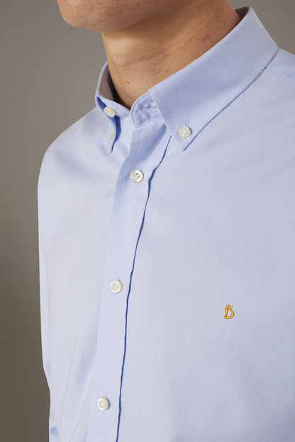 Washed shirt button down collar comfrot fit superlight oxford fabric