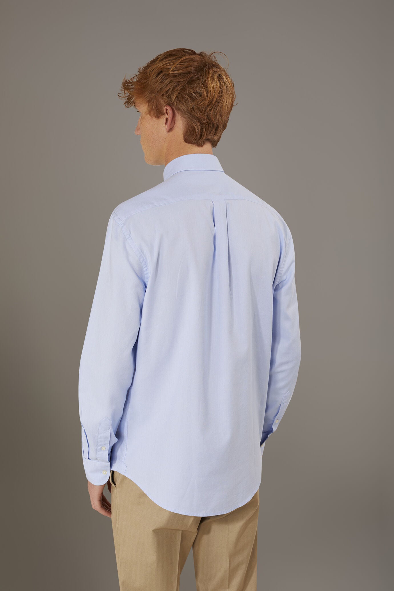 Washed shirt button down collar comfrot fit superlight oxford fabric