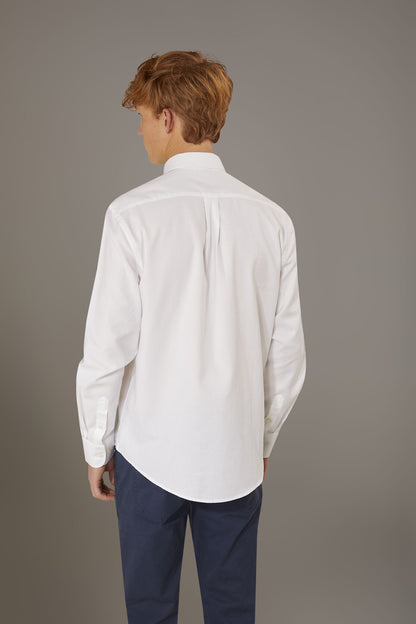 Washed shirt button down collar comfrot fit superlight oxford fabric