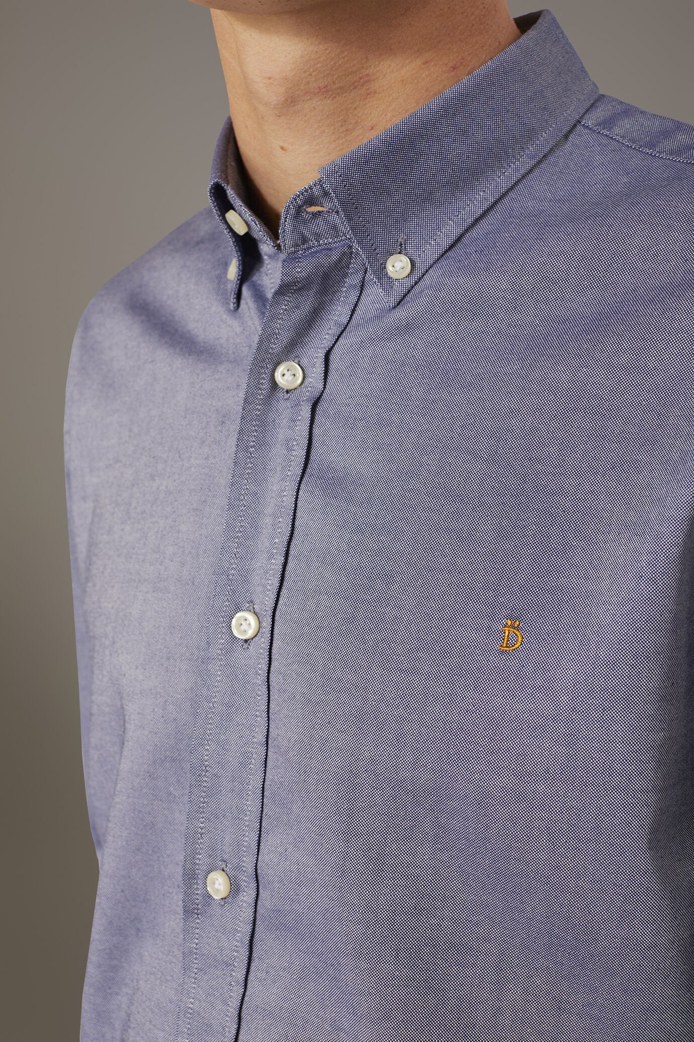 Washed shirt button down collar comfrot fit superlight oxford fabric