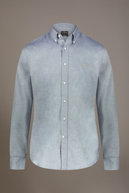 Washed shirt button down collar comfrot fit superlight oxford fabric