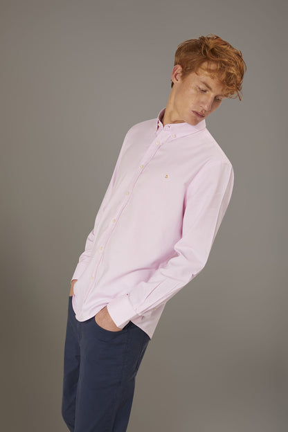 Washed shirt button down collar comfrot fit superlight oxford fabric