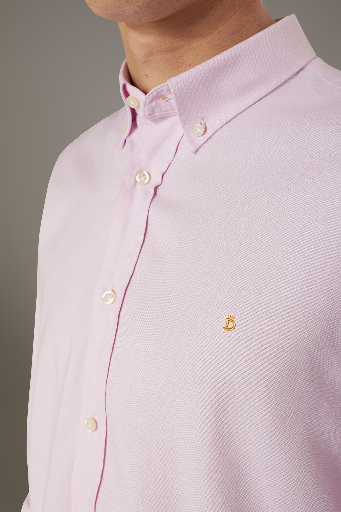 Washed shirt button down collar comfrot fit superlight oxford fabric