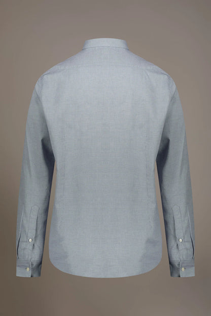 Classic washed shirt with French collar comfort fit jersey fabric