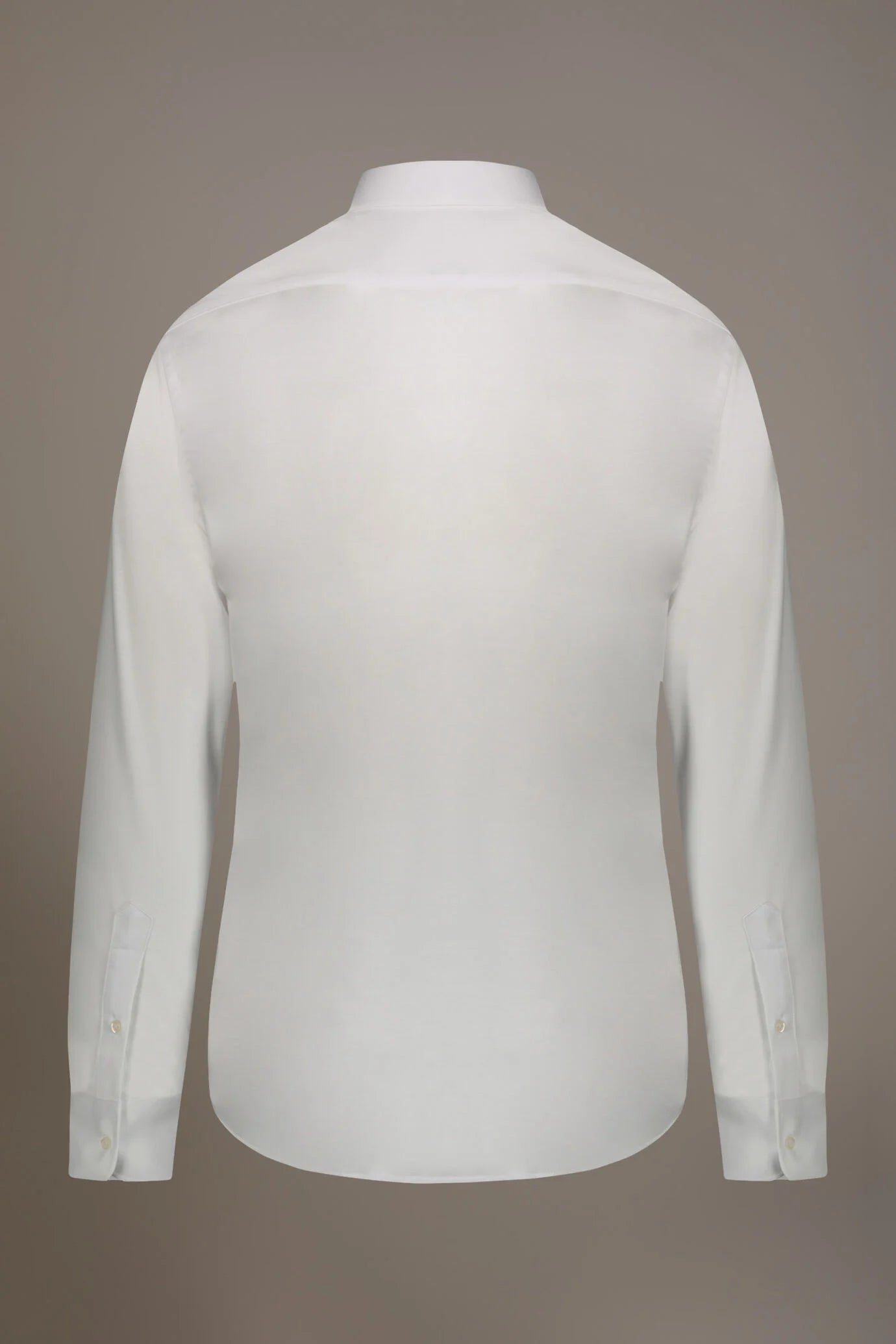 Classic washed shirt with French collar comfort fit jersey fabric