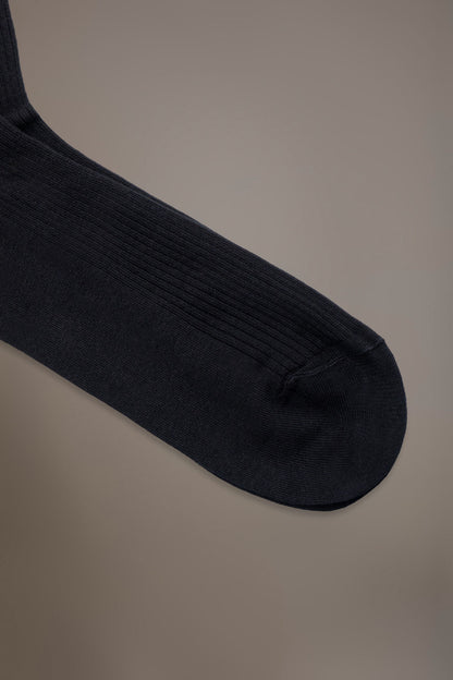 Knee high socks in ribbed knit made in Italy