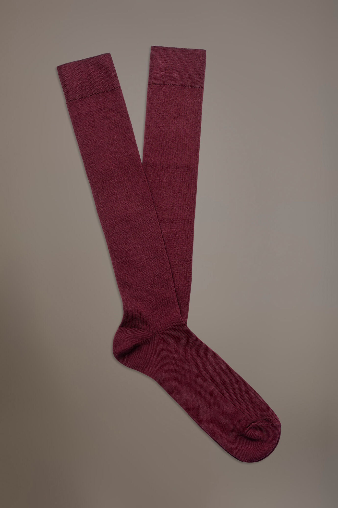 Knee high socks in ribbed knit made in Italy
