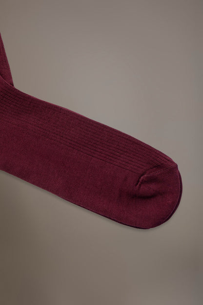 Knee high socks in ribbed knit made in Italy