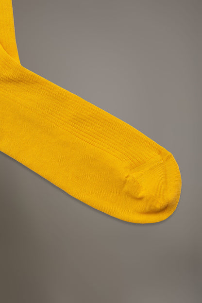 Knee high socks in ribbed knit made in Italy