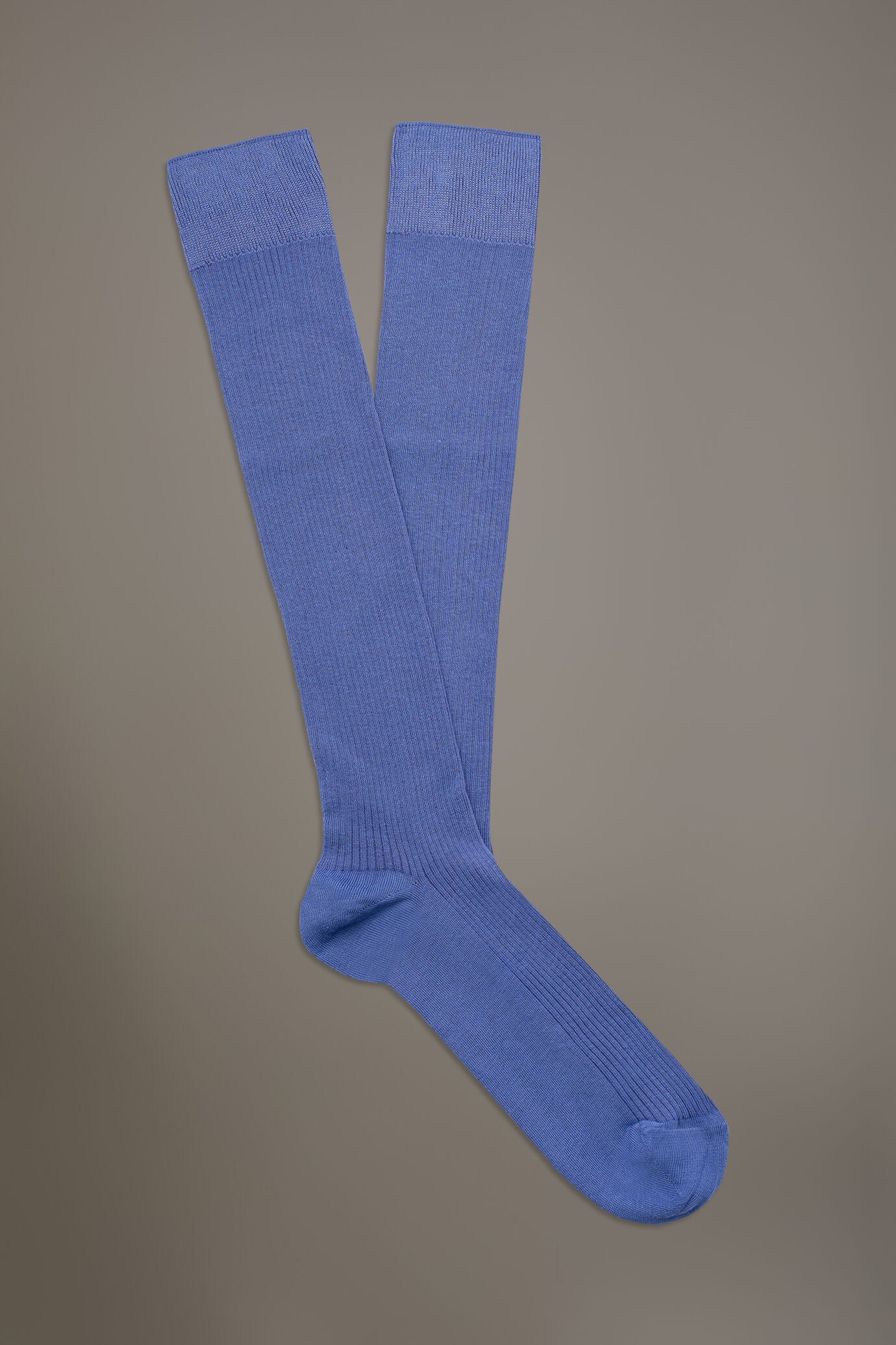Knee high socks in ribbed knit made in Italy