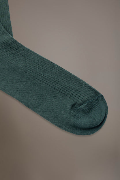 Knee high socks in ribbed knit made in Italy