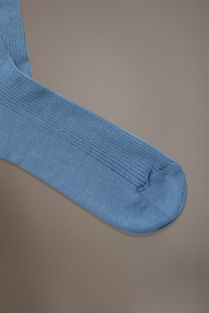 Knee high socks in ribbed knit made in Italy
