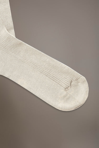 Knee high socks in ribbed knit made in Italy