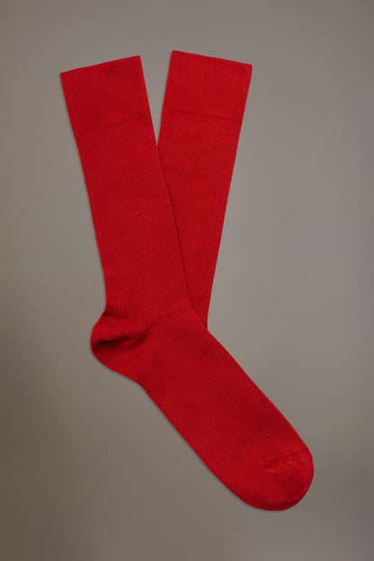 Ankle high socks in ribbed knit made in Italy