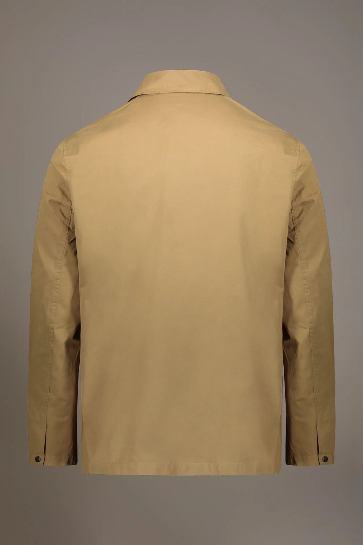 Coated fabric jacket with snaps